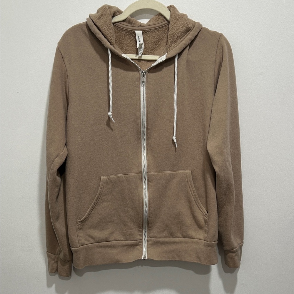 Bella Canvas Taupe Fleece Zip Hoodie